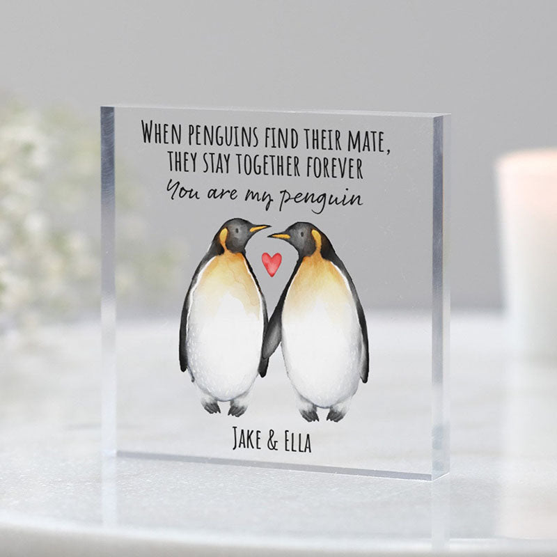 When penguins find their mate gift, anniversary gift, personalised you're my penguin, gifts for her