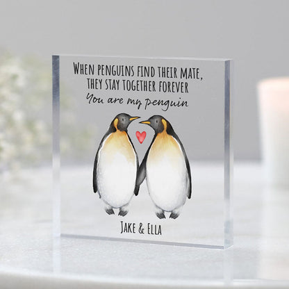 When penguins find their mate gift, anniversary gift, personalised you're my penguin, gifts for her