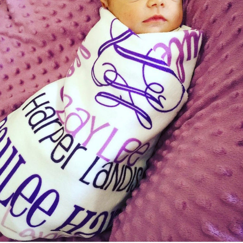 Monogram Baby Blanket Personalized Baby Blanket