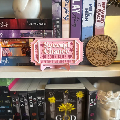 Bookish Ticket | Bookclub Ticket | Bookshelf Decor