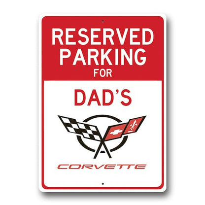 Corvette Parking Sign, Reserved Parking for Corvette Sign, Corvette Sign