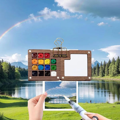 Portable watercolor set, Creative gift idea, Art supplies for journaling