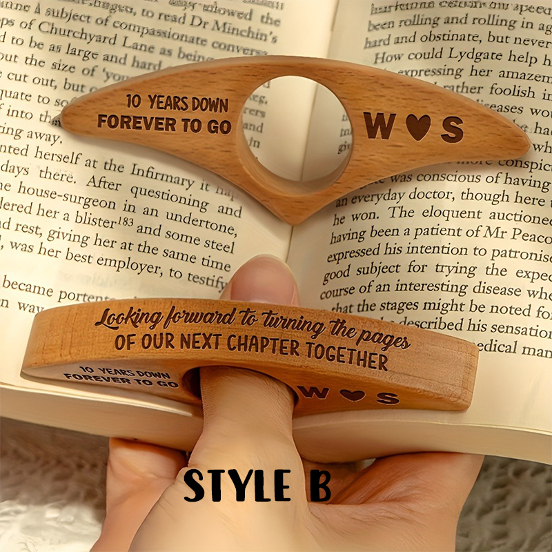 Personalized Engravable  Bookmark Stand with Custom Name & Date/Message