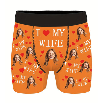 Customized Boxers with Images, Personalized Face Photo Boxers