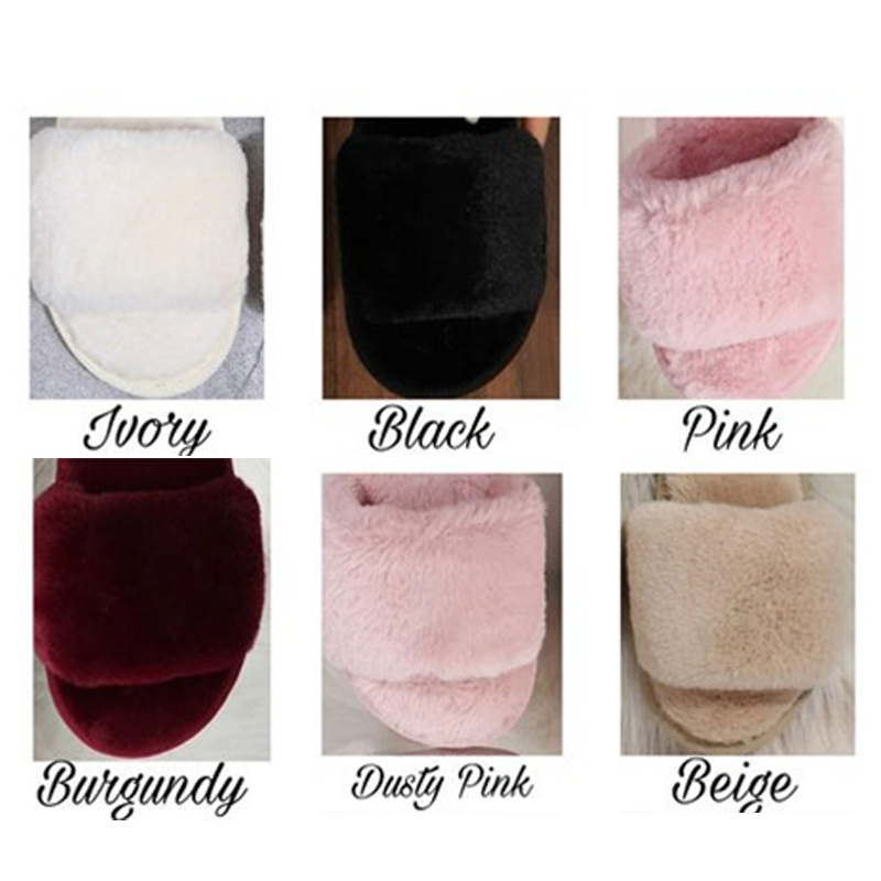 Christmas Fluffy Slippers Christmas Gifts Women Fluffy Slippers