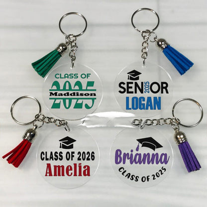 Personalized Graduation Keychain 2025, Graduate Gift, Senior 2025 Gift Idea