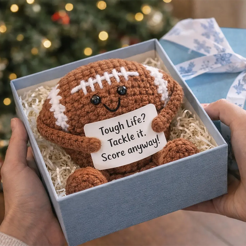 Custom Sports Ball Crochet Plush, Emotional Support Football Soccer Basketball