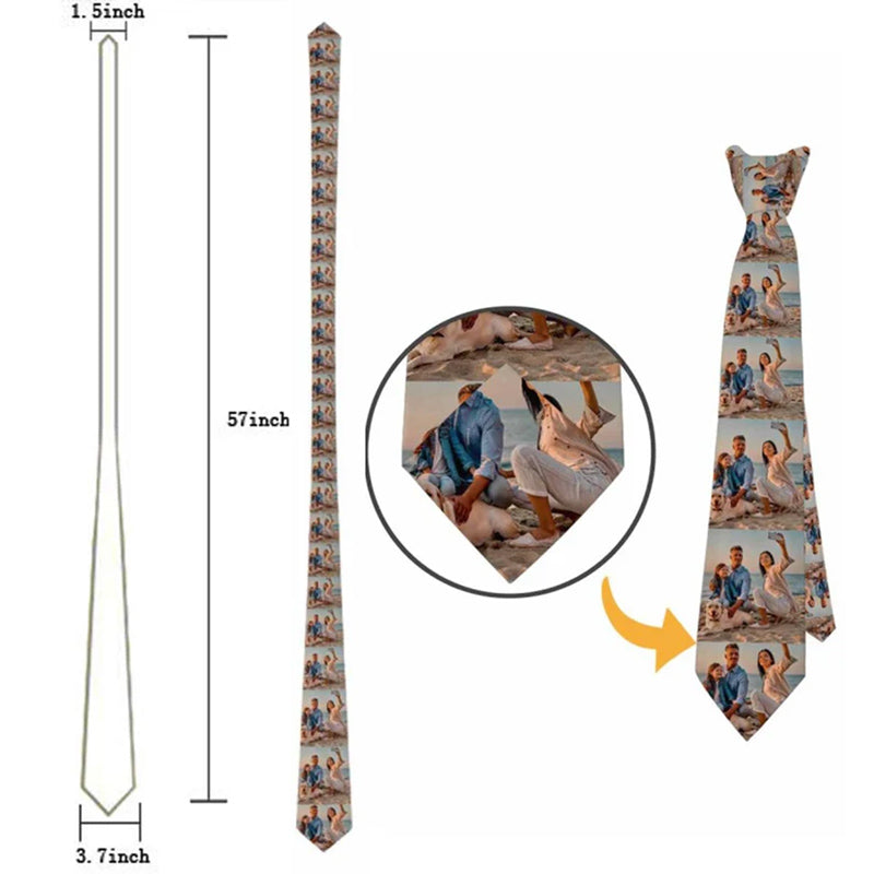 Custom Picture Tie,Photo Tie,Tie for Him,Custom Printed Ties