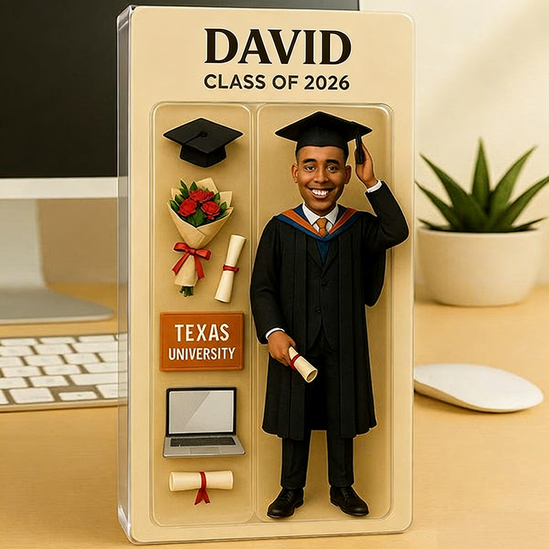 Personalized Graduation Acrylic Plaque: 3D Photo Keepsake