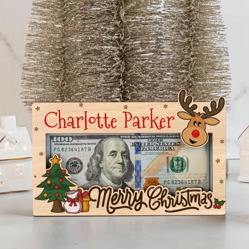 Christmas Money Holder Personalized, Christmas Gift