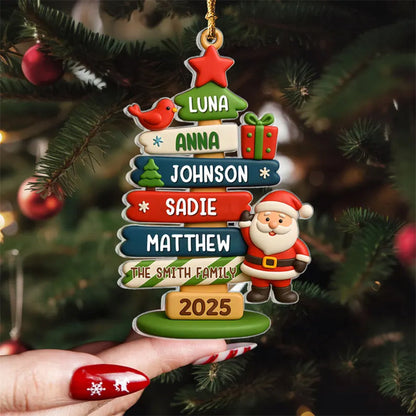 Cute Festive Christmas Tree Ornament With Santa
