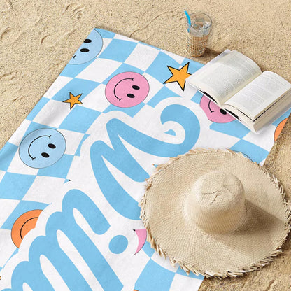 Colorful Kids Beach Towel Personalized