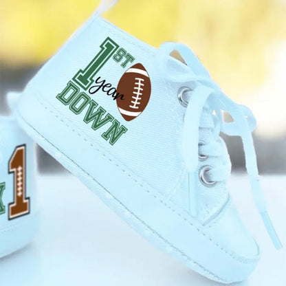 Custom Rookie Of The Year 1st Birthday Boy Shoes Baseball football Basketball Baby Shoes