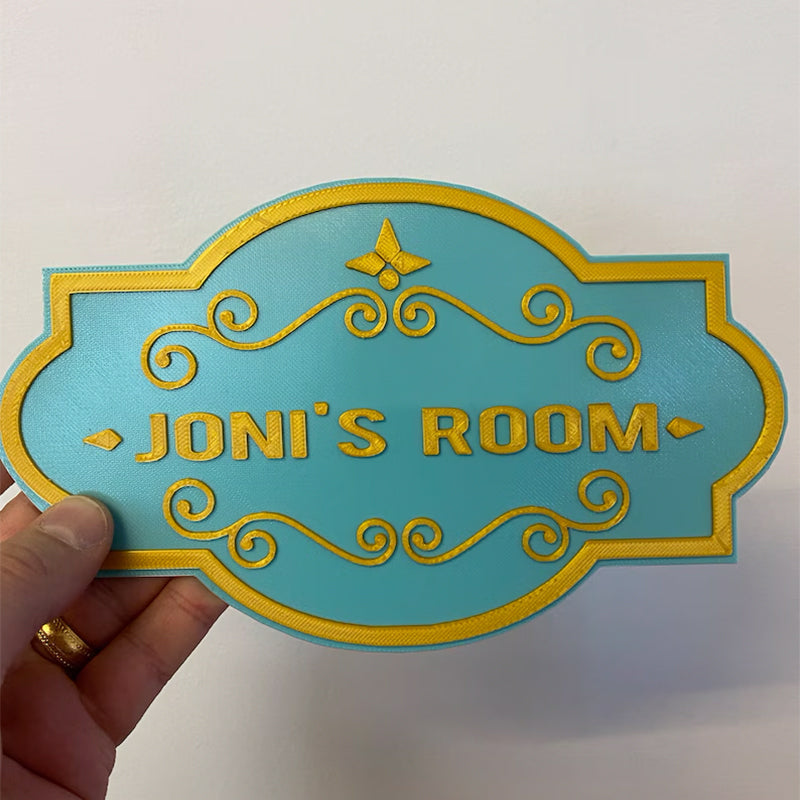 Personalised door sign for kids room