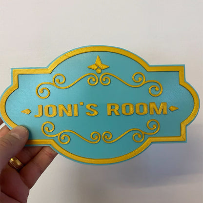 Personalised door sign for kids room