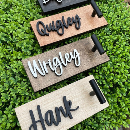 Custom Dog Leash Holder - Wood Leash Holder