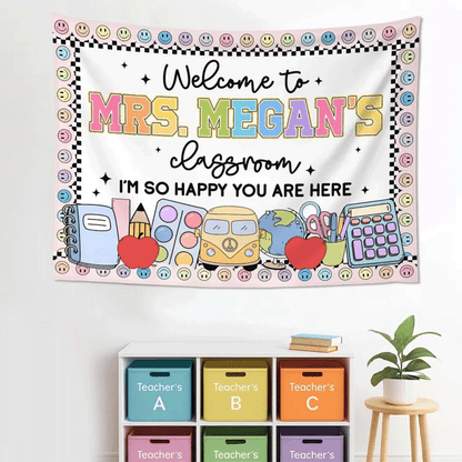 Welcome to Classroom Tapestry, Custom Name Teacher Tapestry