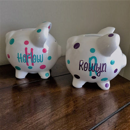 Personalized Piggy Bank-Piggy Bank For Boys-Piggy Bank For Girls-Piggy Banks