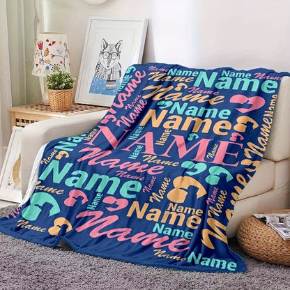 Creative Blanket, Custom Name Blanket, Soft Blanket For Bedroom Sofa