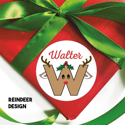 Personalized Christmas Name Tags, Kids Xmas Lights Gift Tags