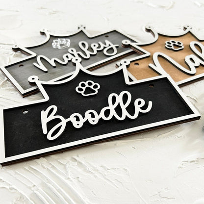 Personalized Crate Sign, Custom Dog Decor