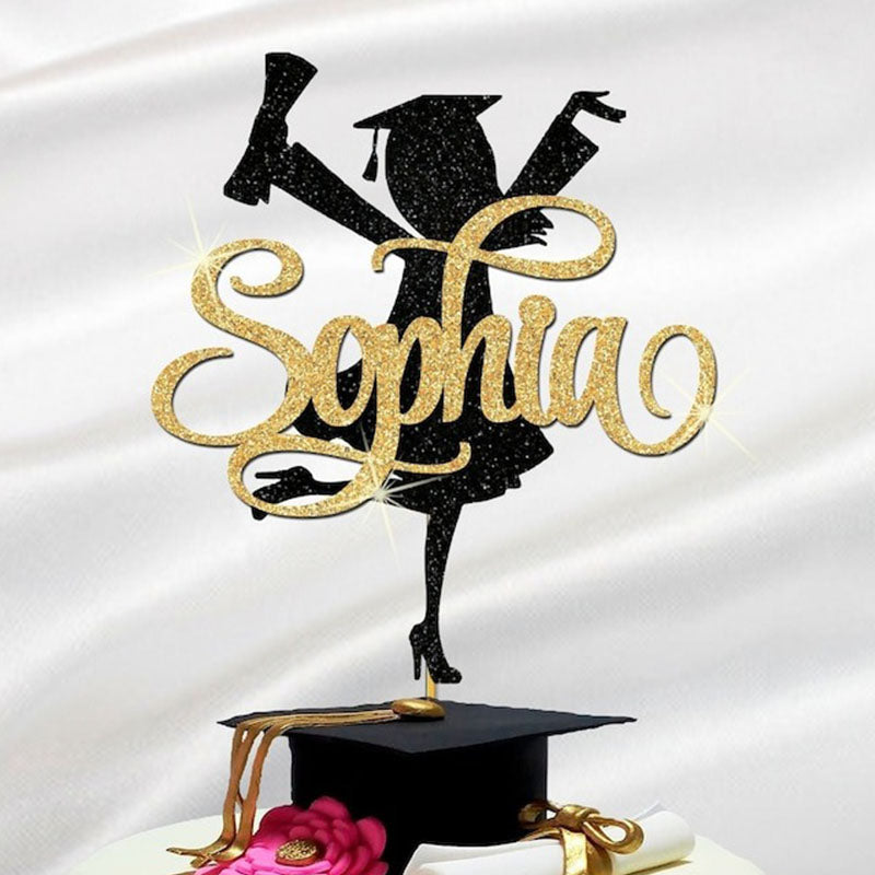 Personalized Graduation Congrats Decor Cake Topper
