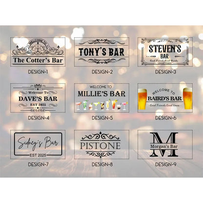 Personalized Bar Mat,Custom Bar Runner,Home Bar Pub Accessories Art
