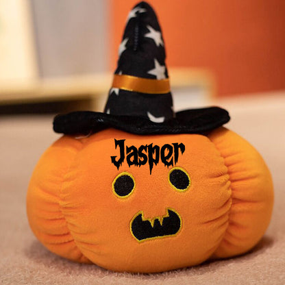 Halloween Pumpkin Pillow - Halloween Decor Customizable Name