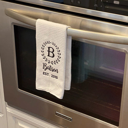Personalized gift for grandma, Embroidered kitchen towels
