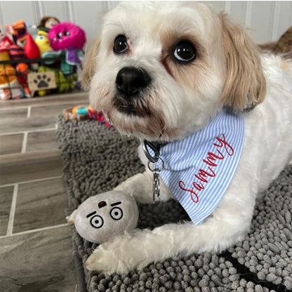 Embroidered Personalized Dog Bandana  Custom Tie On