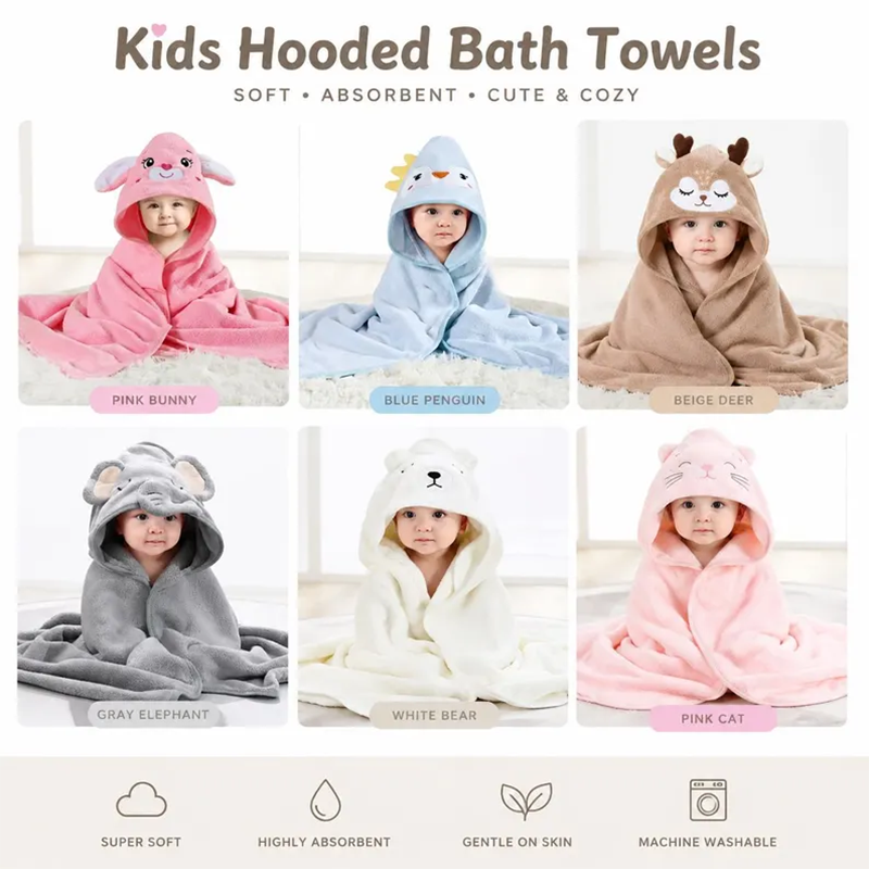 Custom Baby Hooded Towel with Name, Baby Shower Gift