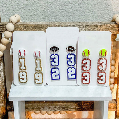 School Spirit Earrings, Sports Fan Earrings