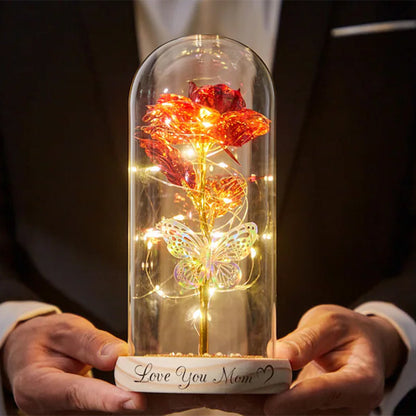 Galaxy Rose Flower Gifts,Personalized Galaxy Rose Night Light