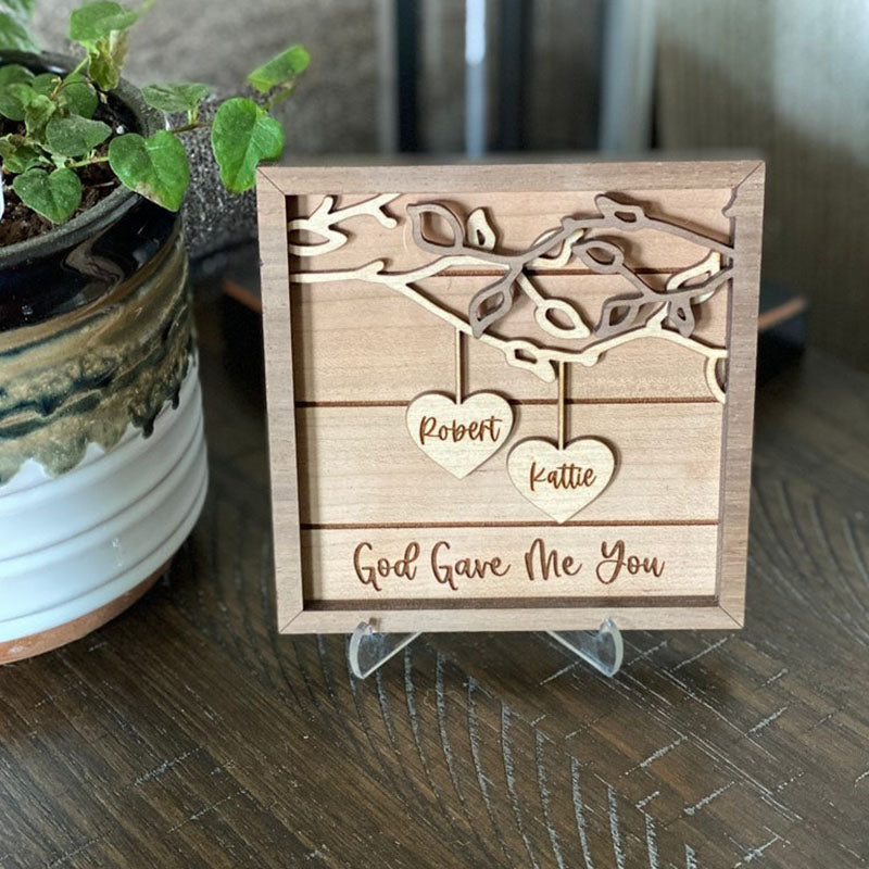 Personalized Wooden Sign Couples Custom Wood Sign Personalized Wooden Family Tree Sign