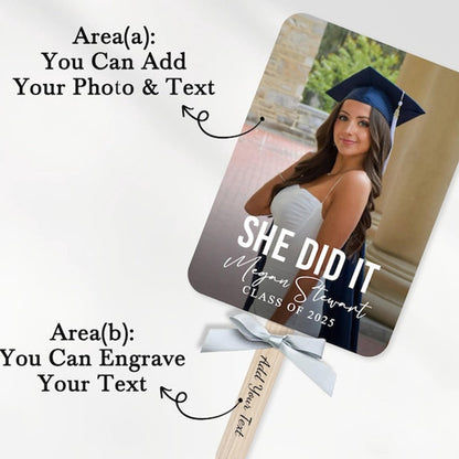 Custom Photo Graduation Celebration Fans