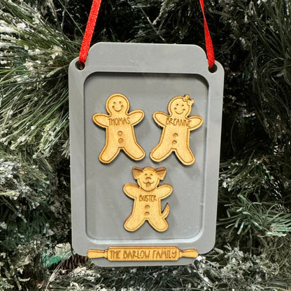Custom Gingerbread Family Christmas Ornament 2025