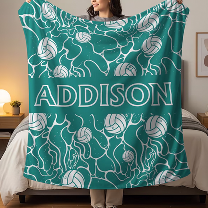 Personalized Volleyball Team Blanket:Custom Team