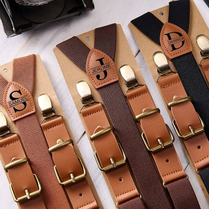 Personalized Groomsmen Suspenders, Rustic Wedding, Suspenders Best Man
