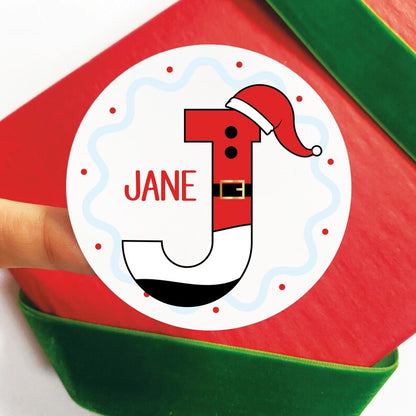Personalized Christmas Name Tags, Kids Xmas Lights Gift Tags