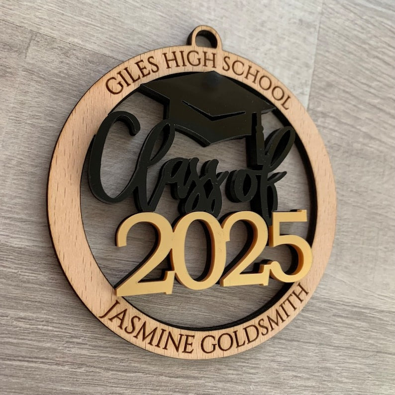 Personalized University Graduation Ornament Class of 2025 2026