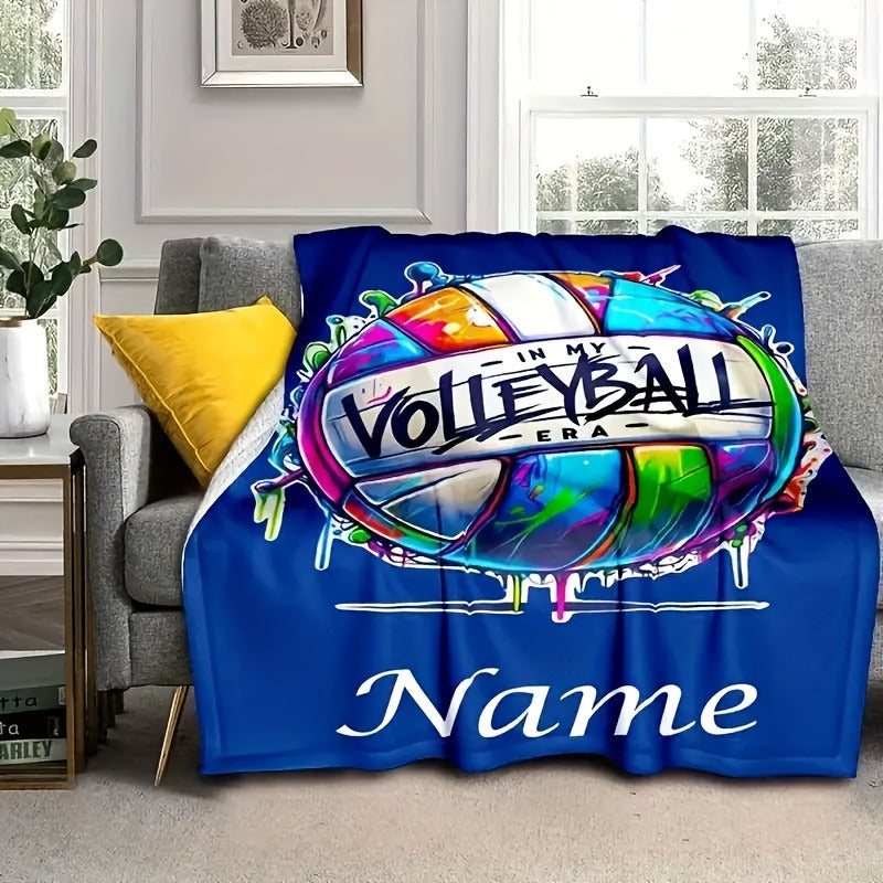 Custom Volleyball Blanket - Personalized Name/Text