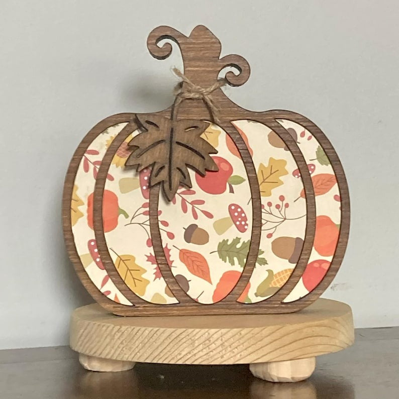 Wood Pumpkins for Fall Decor – Patterned Wooden Pumpkins