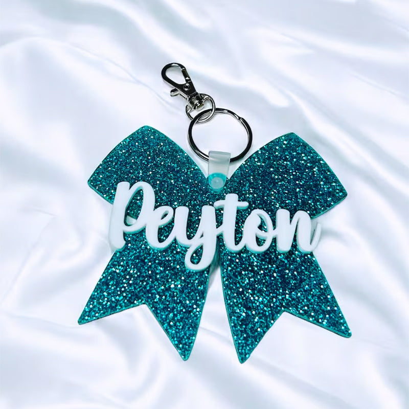 Go Fight Win! Cheer Bow Keychain