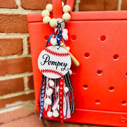 Basketball Baseball Softbal Bag Charm, ANY SPORT CHARM
