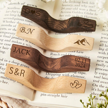 Personalized Wood Book Page Holder,Custom Thumb Page Holder