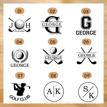 Custom Name Golf Ball Stamp, Personalized Golf Stamps