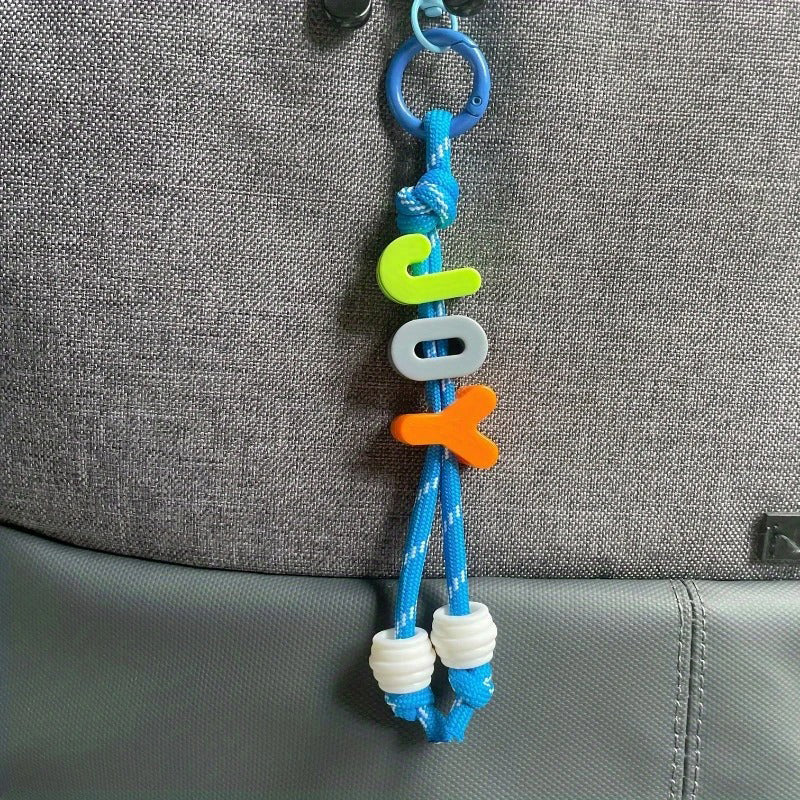 Personalized Name/Number Beaded Keyring Charm
