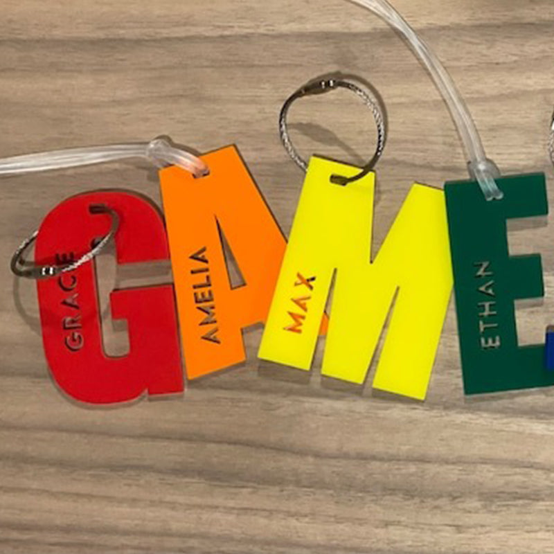 Backpack name tag school bag name