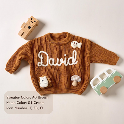 Personalized Sweater - Custom Embroidered Baby Sweater