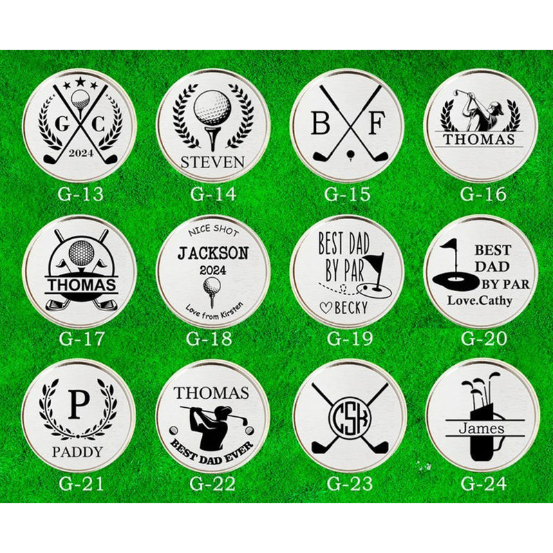 Personalized Fathers Day Gift Golf,Best Dad By Par Golf Tee Holder-Golf Bag Tag Golf Coach Gift